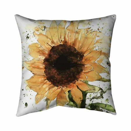 FONDO 26 x 26 in. Big Sunflower-Double Sided Print Indoor Pillow FO2794077